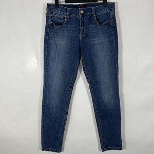 White House Black Market Skimmer Ankle Jeans Women Size 8 30x28 Medium Wash Blue
